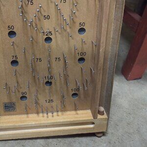 Wooden marble pinball game